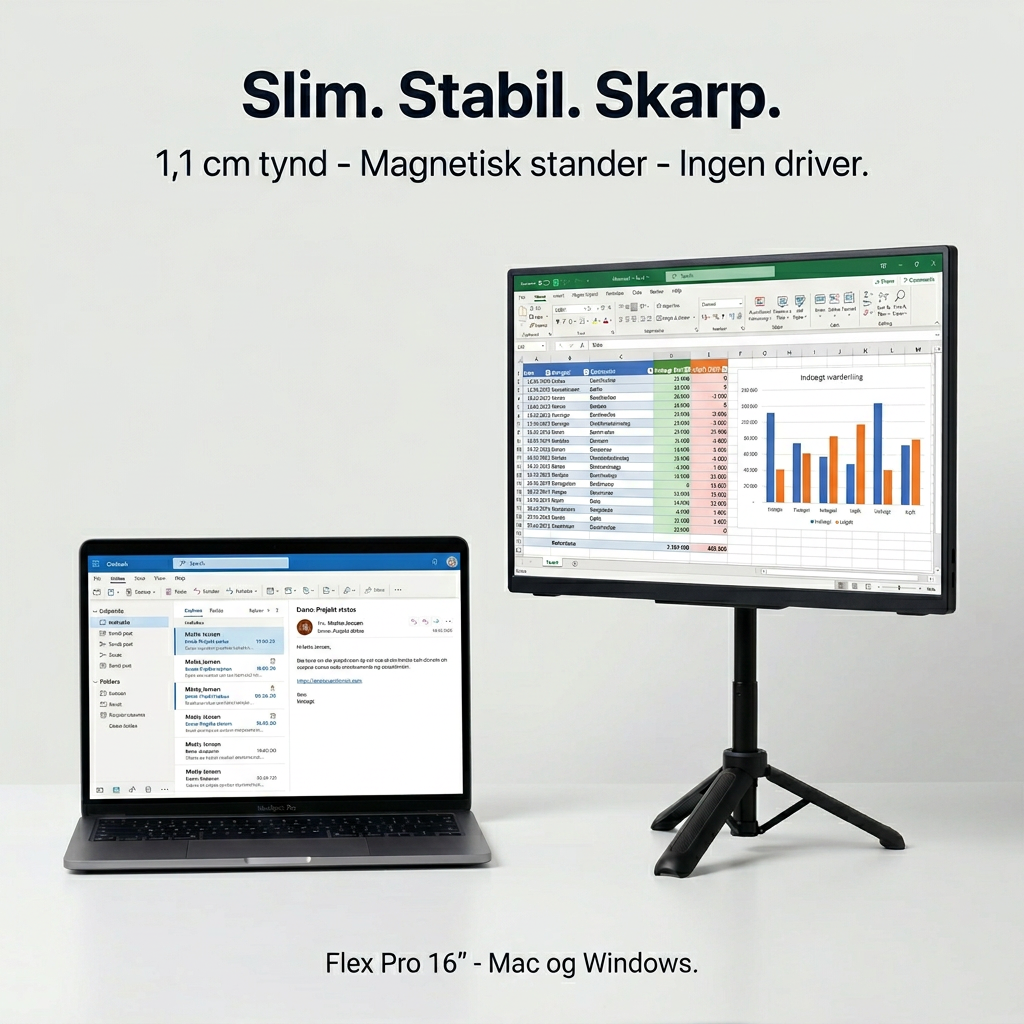 Portable Screen Flex Pro – 16" + Stand
