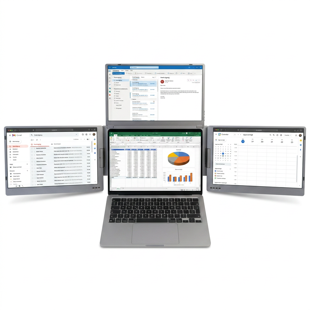 Alu Pro Portable Triple Screen Extender - 15.6"